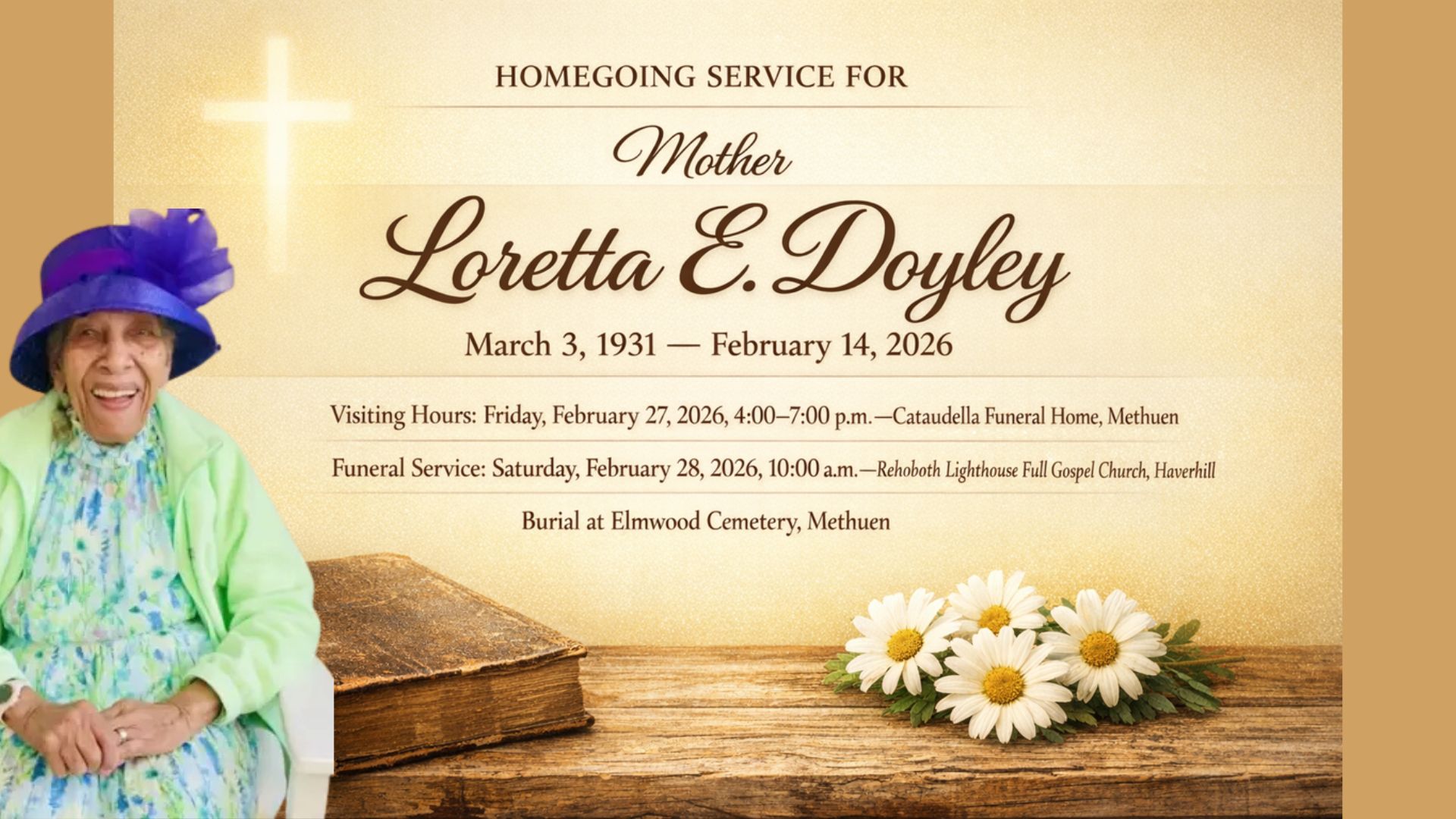 Homegoing celebration for Mother Loretta E. Doyley